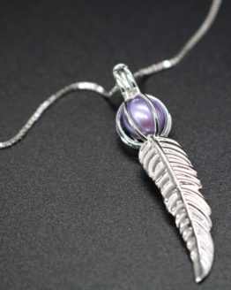 sterling silver feather locket