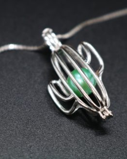 sterling silver cactus necklace