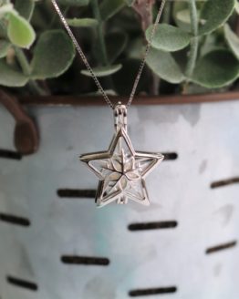sterling silver snowflake locket