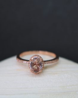 Rose Tone Morganite Gemstone Ring