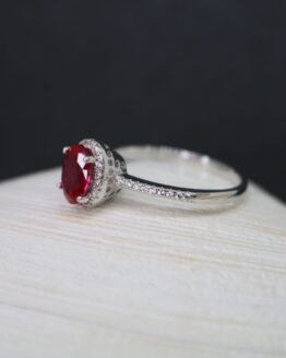Sterling Silver Ruby Gemstone Ring