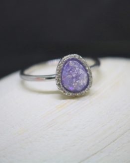 Purple Gemstone Sterling Silver Ring