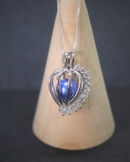 Sterling Silver Pearl Cage Pendant
