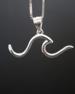 Sterling Silver Wave Pendant
