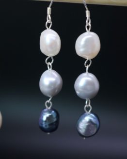 cascading pearl earrings