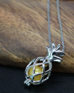 sterling silver pineapple necklace