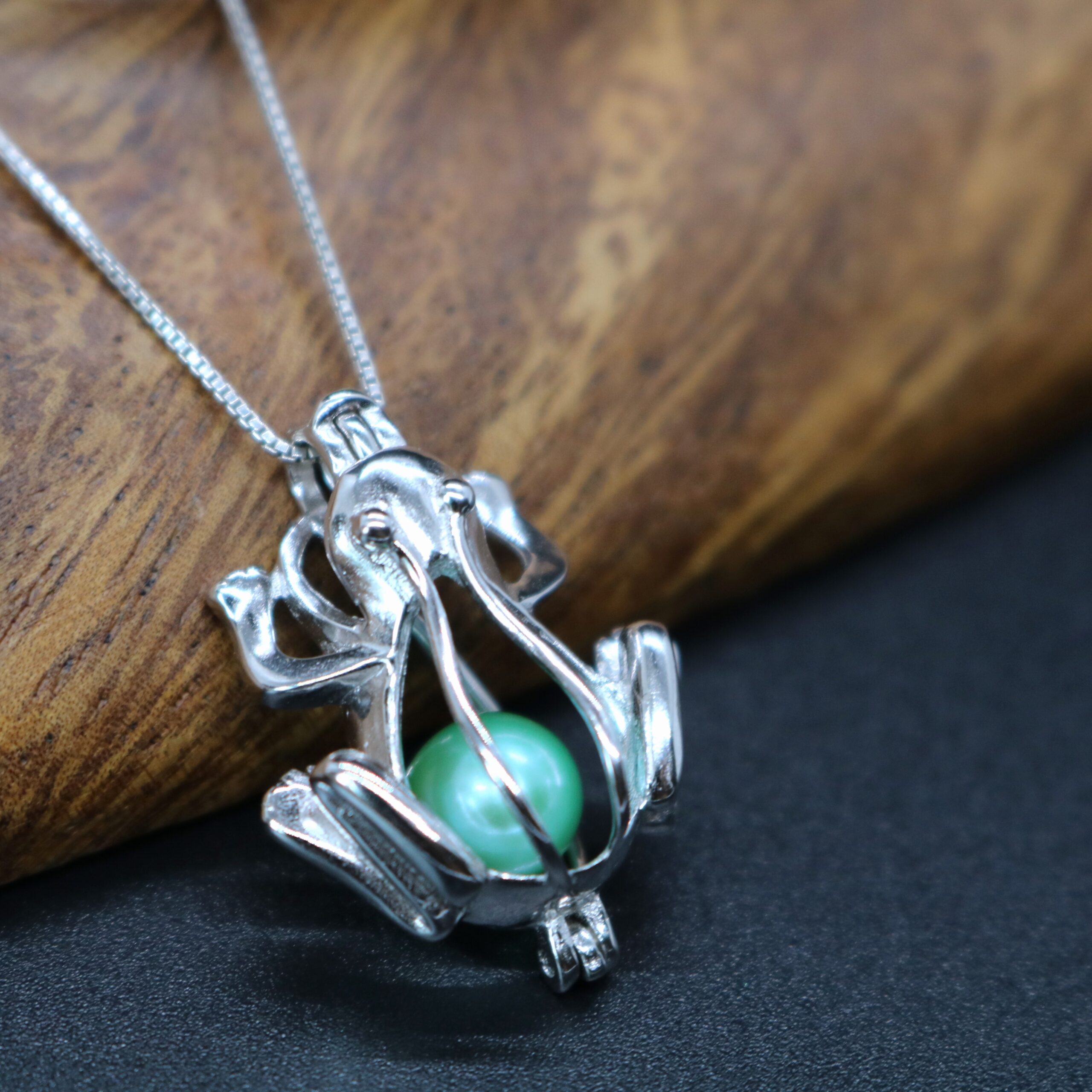 sterling silver frog locket